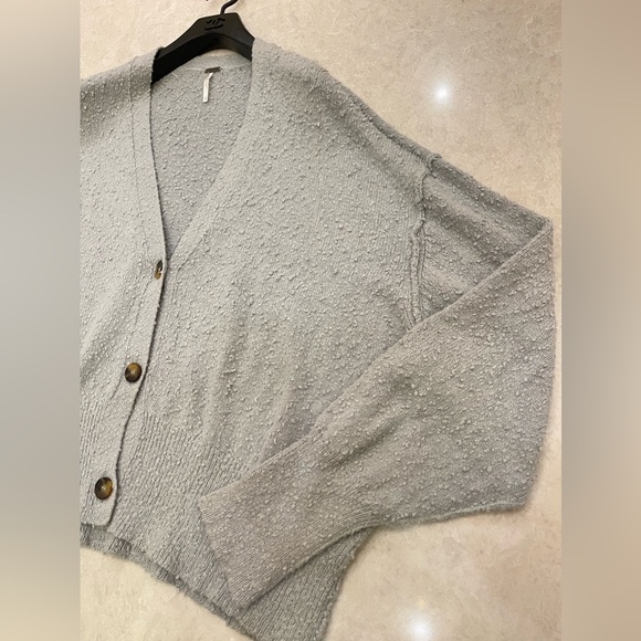 Free People “Found My Friend Cardi” In Aqua Haze Size L - Picture 7 of 12